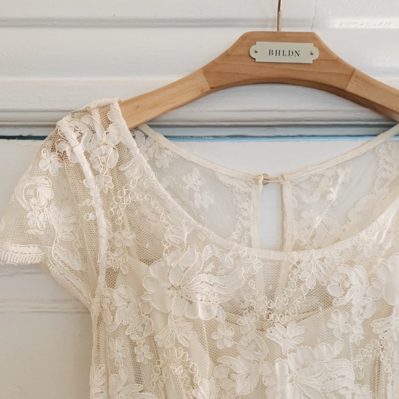Anthropologie Dresses & Skirts - BHLDN Ellie Gown - Lace sleeve wedding dress